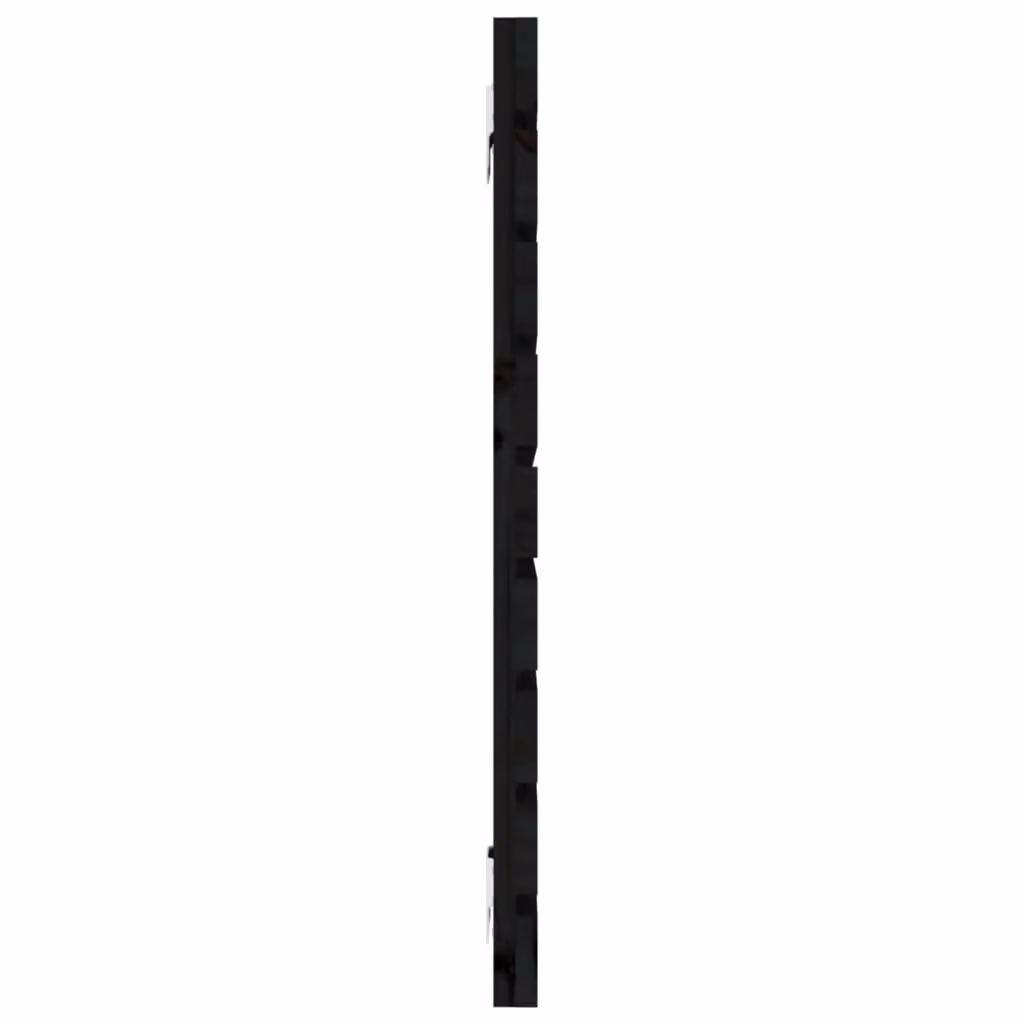 Berkfield Home Black Rustic Solid Pine Wall Mount Headboard, W: 146 cm, D: 3 cm, H: 63 cm – 4