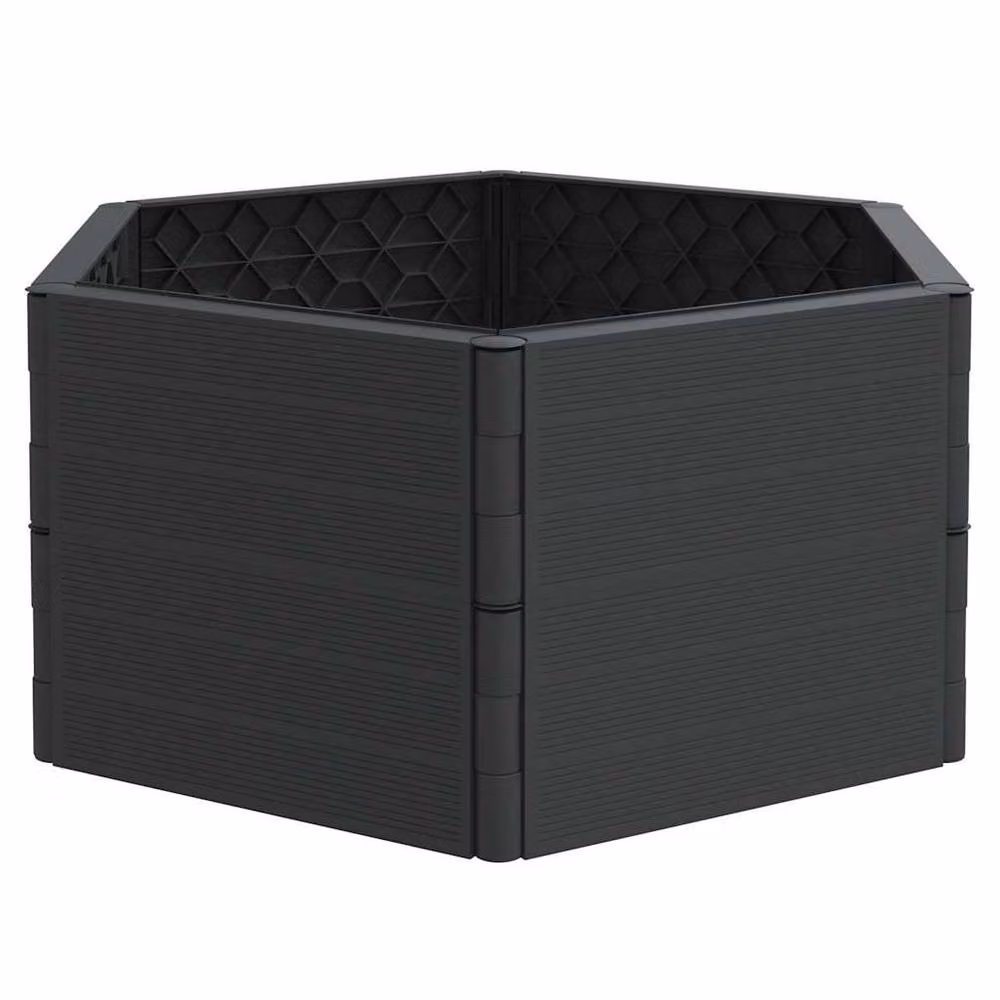 Berkfield Home Decorative Anthracite Garden Planter Tub in Charcoal Plastic – 3