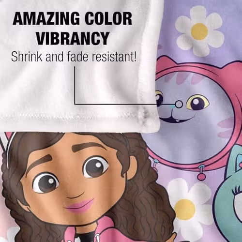 Gabby's Dollhouse Multicolour Super Soft Fleece Throw Blanket W/D: 152 x 127 cm – 2