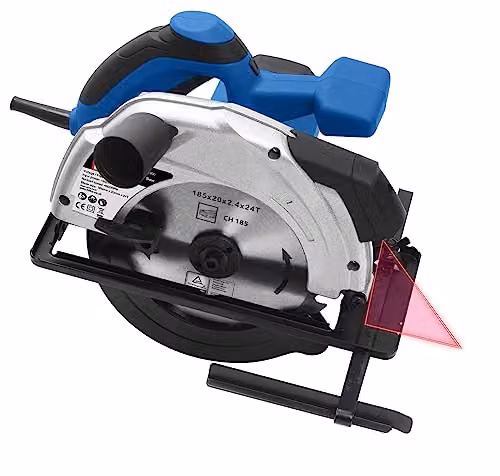 Hilka 1200W 185mm Benchtop Circular Saw in Blue and Silver