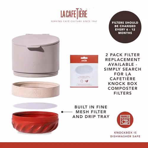 La Cafetiere Renew Composter and Coffee Knockbox in Grey, 750ml – 2