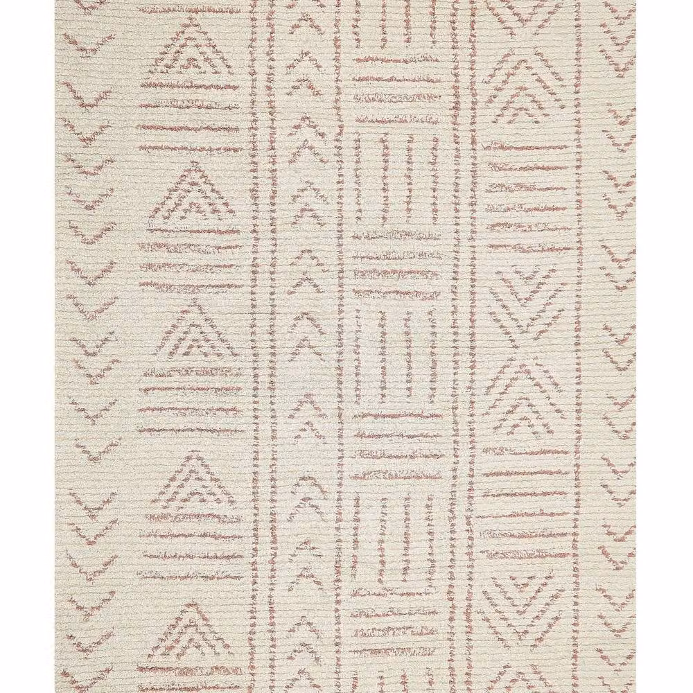 Wyld and Coco Beige Cotton Geometric Hand-Tufted Flatweave Rug W: 160 cm, L: 230 cm – 2