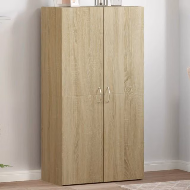Berkfield Home Sonoma Oak File Cabinet in Brown, W/D/H: 60 x 32 x 115 cm