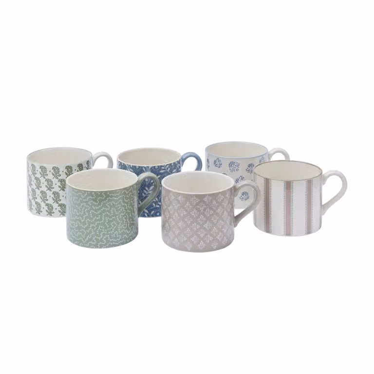 Murmur Mara Geometric Stoneware Mug in Beige
