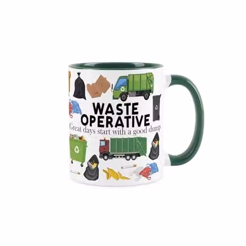 Purely Home Waste Operative Green Ceramic Mug
