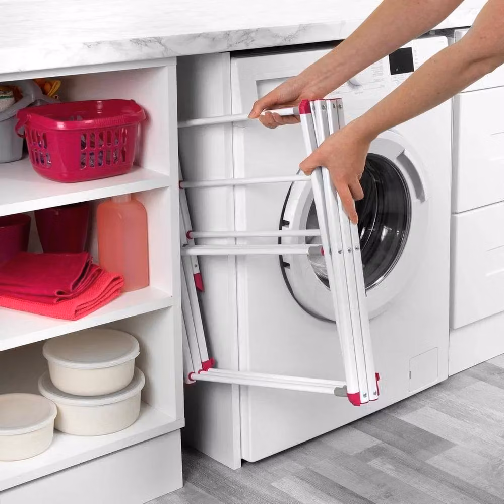 FORGEVIO 3 Tier Foldable Metal Clothes Airer Drying Rack in White – 2