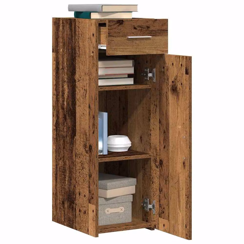 Berkfield Home Rustic Old Wood Sideboard in Brown, W/D/H: 93 x 30 x 42.5 cm – 3