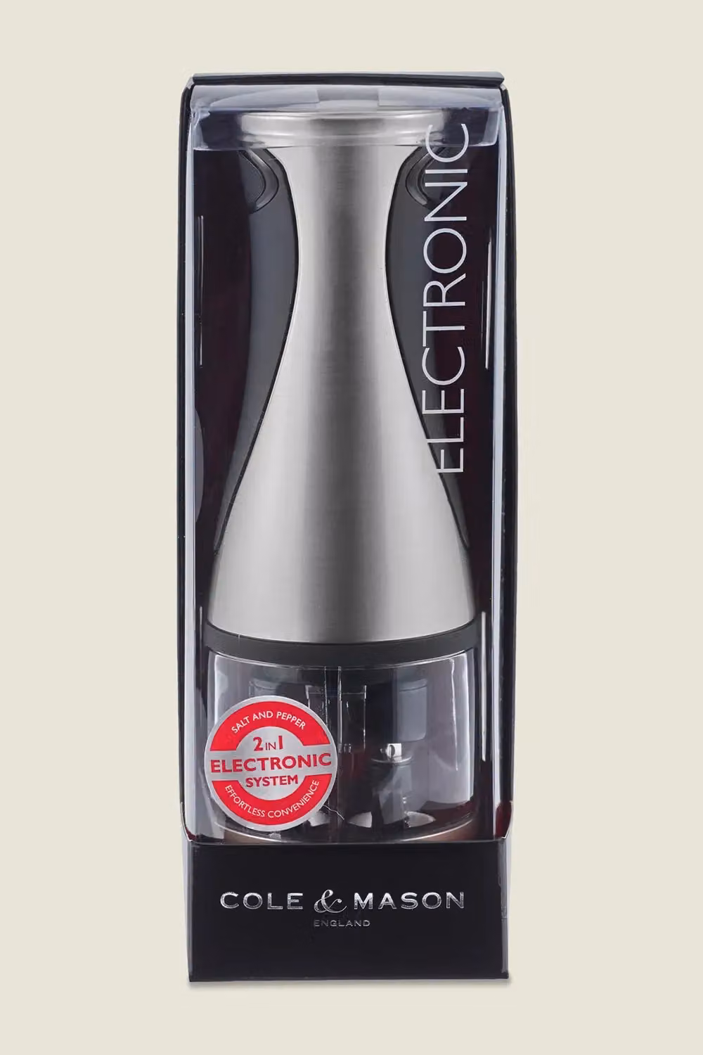 Cole & Mason Kew 2 in 1 Electric Salt and Pepper Mill in Silver and Black – 5