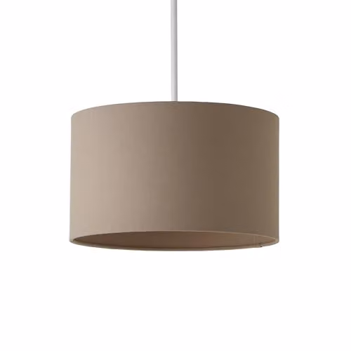 ValueLights Reni Fabric Drum Ceiling Lamp Shade, Beige, Diameter: 25 cm, Height: 15 cm – 2
