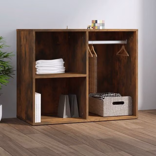 Berkfield Home Smoked Oak Dressing Cabinet in Brown, W/D/H: 80 x 40 x 65 cm – 1