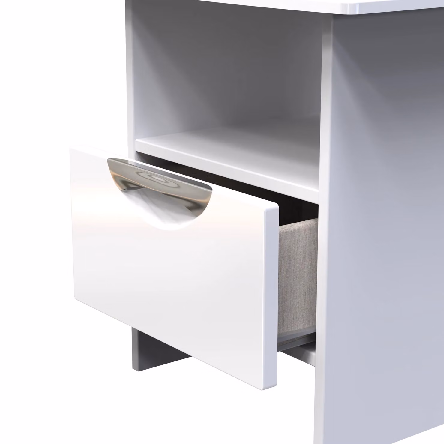 2 U Holborn Ready Assembled Bottom Drawer Lamp Table in White – 3