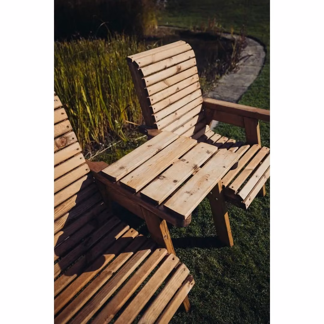 Churnet Valley Garden Furniture Ltd Valley Straight Timber Tray, Brown, W: 46 cm, D: 43.5 cm, H: 4 cm – 2