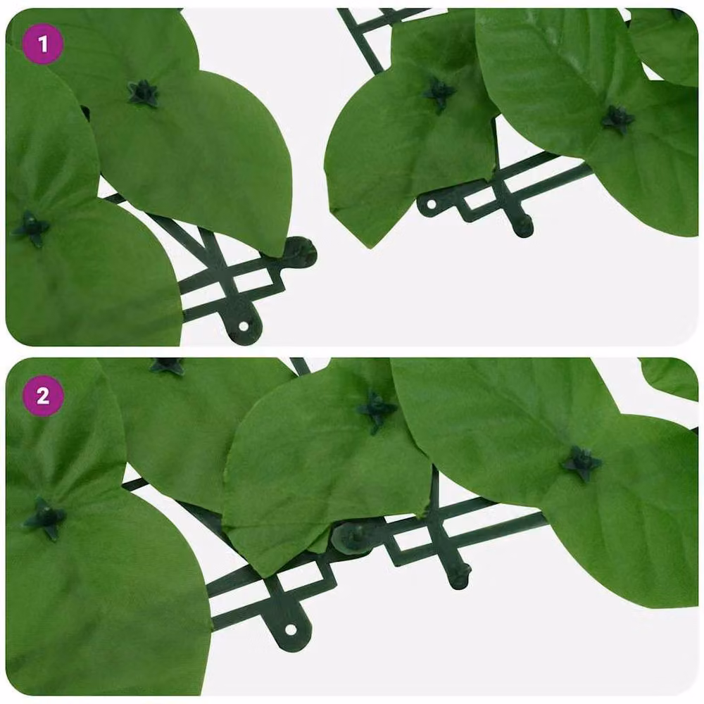 Berkfield Home Semi-Transparent Artificial Hedge Balcony Screen with Green Leaves, W: 200 cm, H: 150 cm – 3