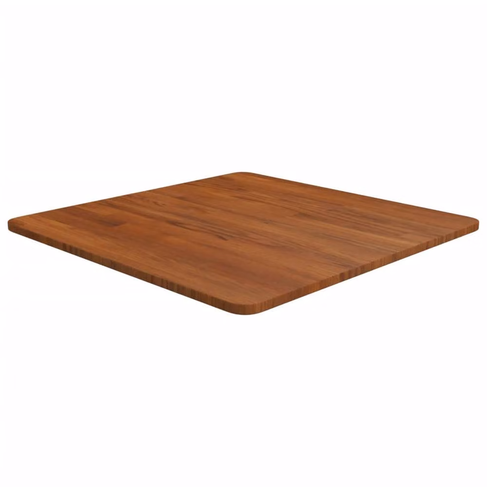 Berkfield Home Square Oak Table Top in Dark Brown, W/D/H: 60 x 60 x 1.5 cm – 2