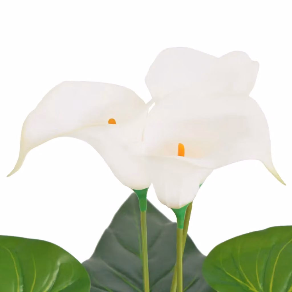 Berkfield Home Artificial White Calla Lily Potted Plant, Height: 45 cm – 2