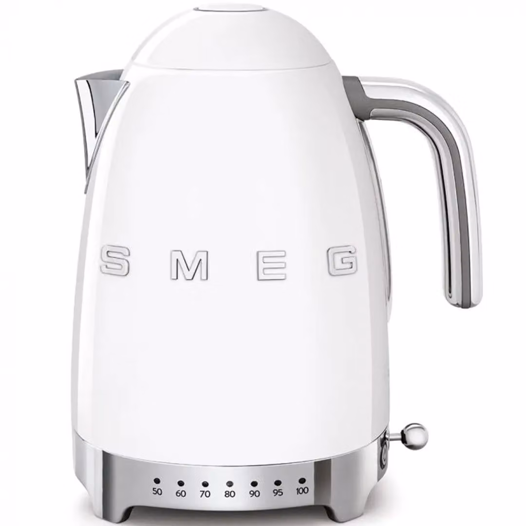 Smeg KLF04 50s Retro Kettle with Temperature Selector, 1.7 l, White