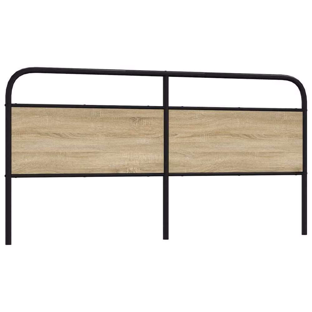 Berkfield Home Sonoma Oak Headboard in Light Brown, Steel and Engineered Wood, 180 cm – 2