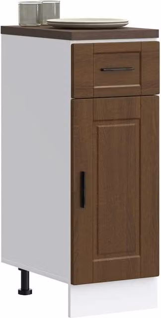 Berkfield Home Porto Kitchen Base Cabinet in Brown Oak Engineered Wood