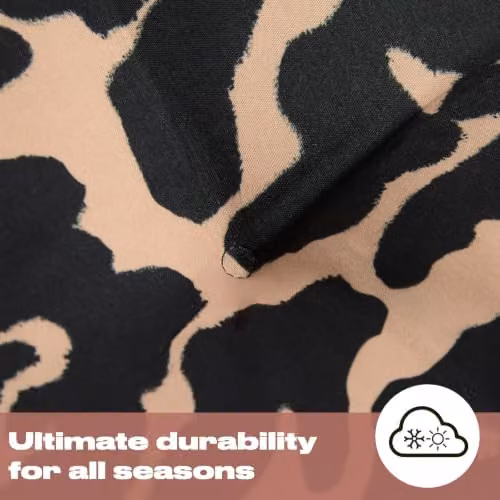 OHS 2 Pack Animal Print Outdoor Chair Seat Pads in Brown and Multicolour, W/D/H: 40 x 40 x 40 cm – 7