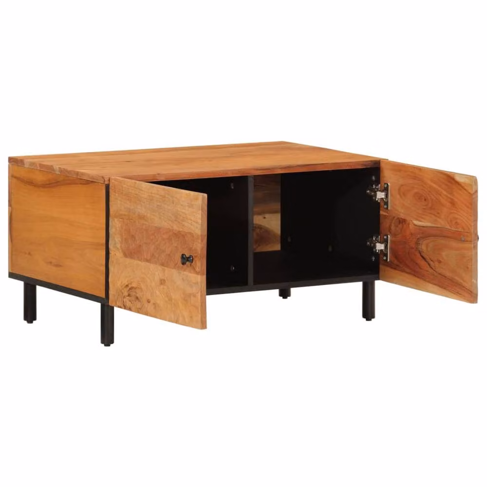 Berkfield Home Brown Acacia Wood Coffee Table, W: 80 cm, D: 50 cm, H: 40 cm – 3