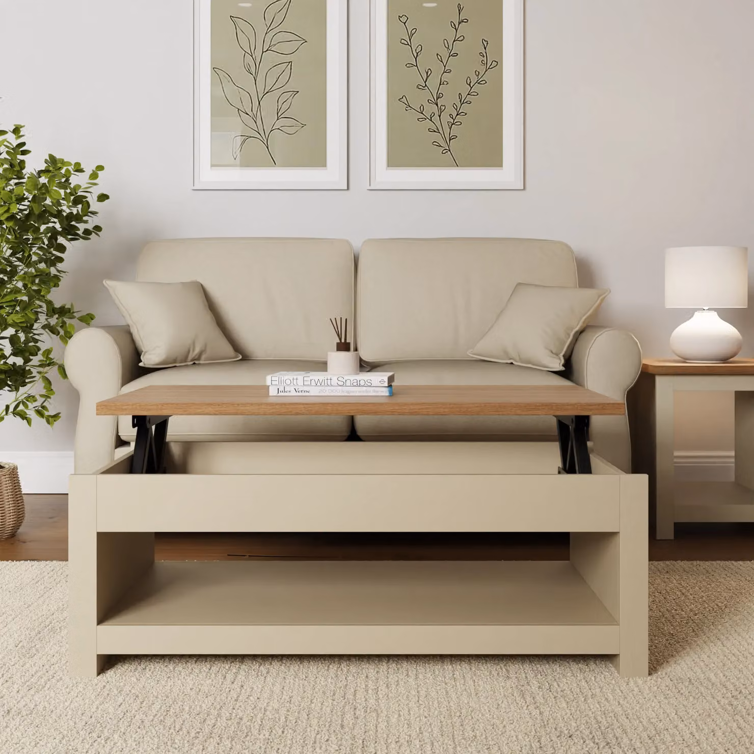 GFW Lancaster Grey Lift Up Coffee Table – 2
