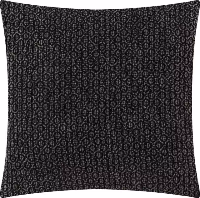 Make It A Home Tryfan Textured Cotton Square Cushion Cover in Black