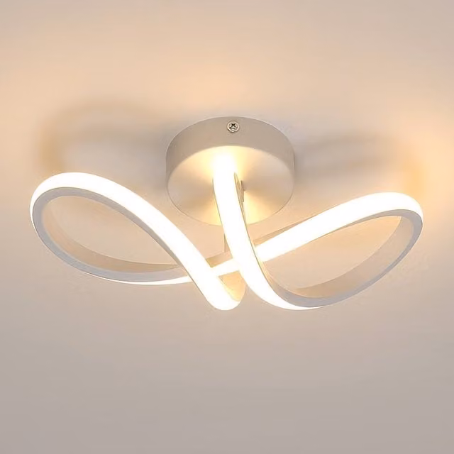 Pheashine Modern LED Ceiling Light, White, 20W, 3000K Warm White, Length: 30 cm