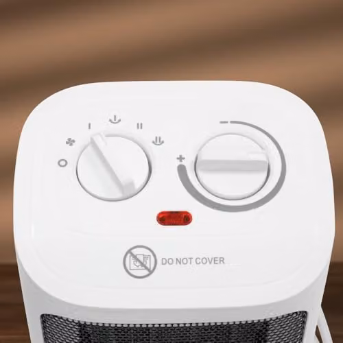 Daewoo 2000W White Ceramic Fan Heater with Thermostat, Tilt and Overheat Protection, W/D/H: 16 x 12.5 x 25 cm – 3