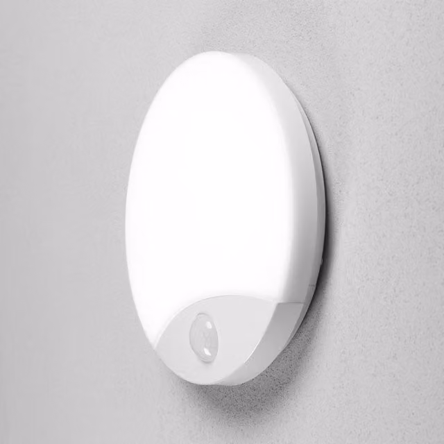 CGC Lighting Logan Round LED Ceiling Light with PIR Motion Sensor and Timer in White – 1