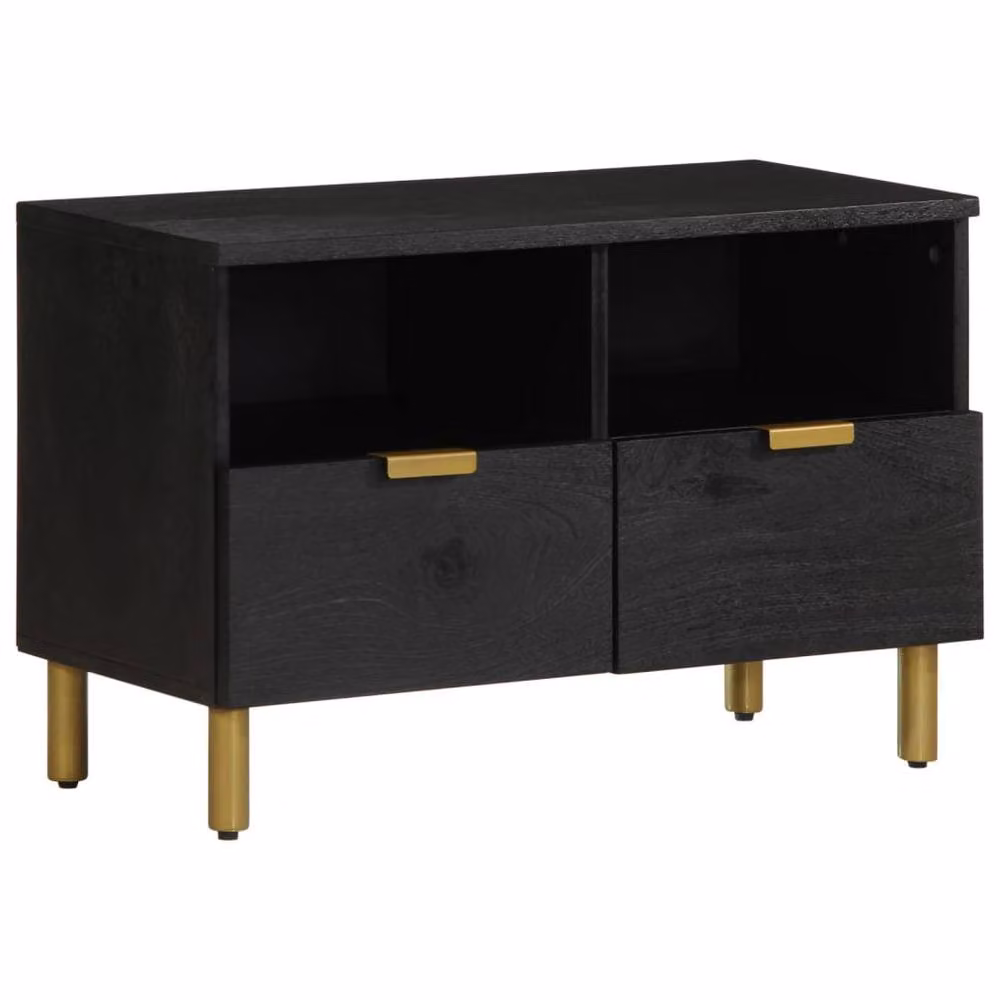 Berkfield Home Modern Black TV Cabinet W/D/H: 70 x 33 x 46 cm – 2