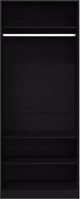 Berkfield Home Black Modern Wardrobe with Doors and Drawers, W/D/H: 80 x 50 x 200 cm – 1