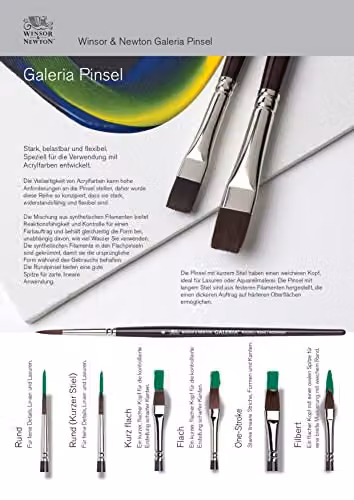 Winsor & Newton Galeria Round Short Handle Brush No. 10 – 3