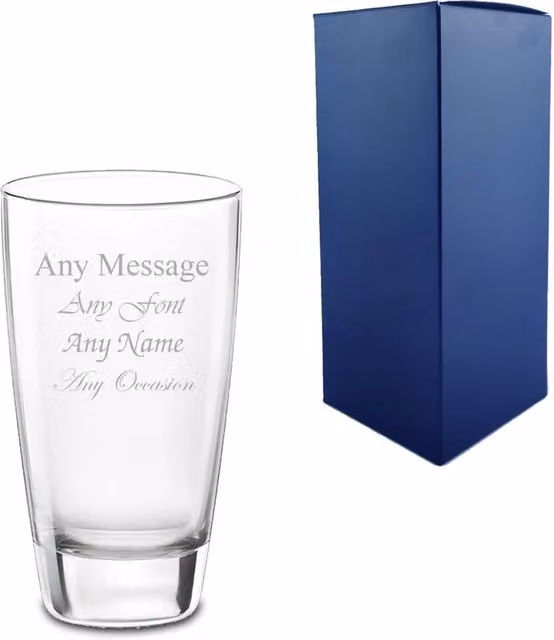 Uniqueful Personalised Engraved Nadia Cocktail Hiball Glass, 455ml, Clear