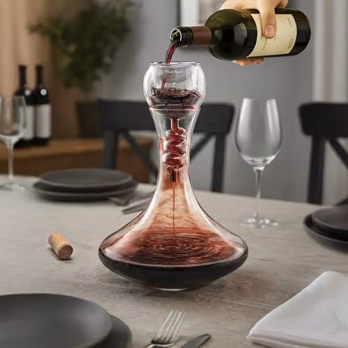 Final Touch Twister Glass Aerator and Decanter Set in Transparent – 2