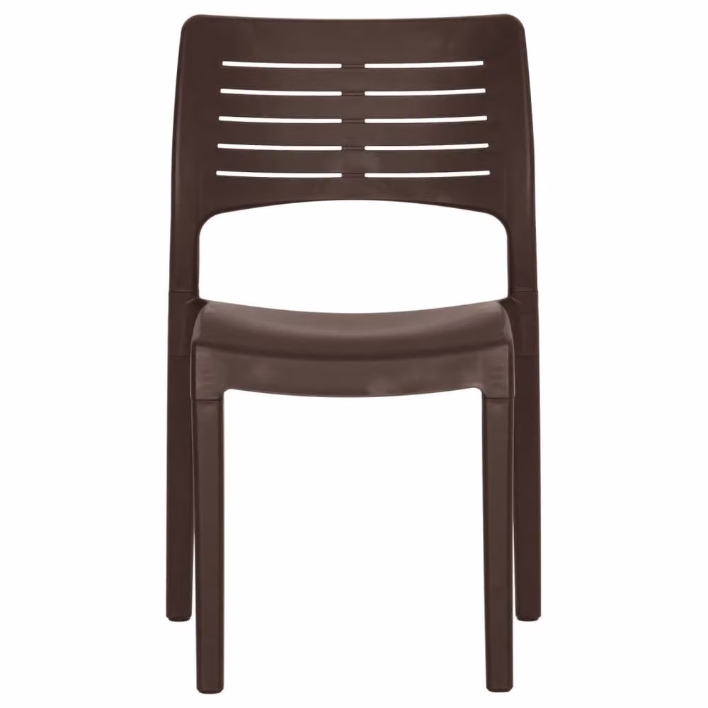 Berkfield Home Set of 2 Mocha Brown Polypropylene Garden Chairs – 4