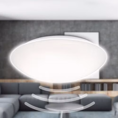 Briloner White LED Ceiling Light with Motion and Dusk Sensor – 7