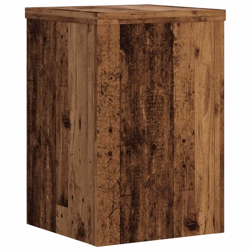 Berkfield Home Set of 2 Rustic Brown Engineered Wood Plant Stands, W/D/H: 20 x 20 x 30 cm – 4