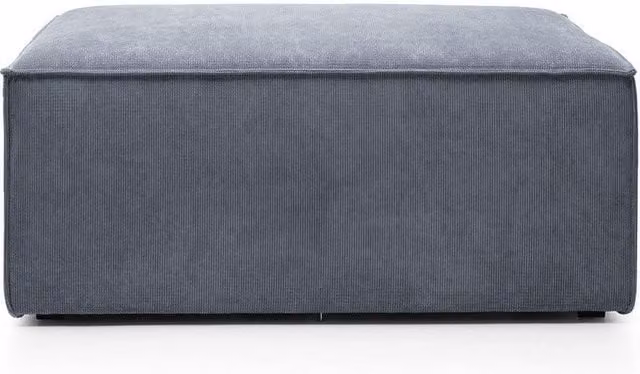 Abakus Direct Doris Rectangular Footstool in Grey Cord Fabric, W: 94 cm, D: 69 cm, H: 41 cm – 1