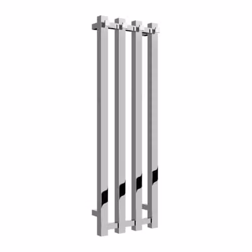 Bathroom Kingdom Todi Designer Heated Towel Rail in Silver, W/H: 80.0 x 26.0 cm – 1