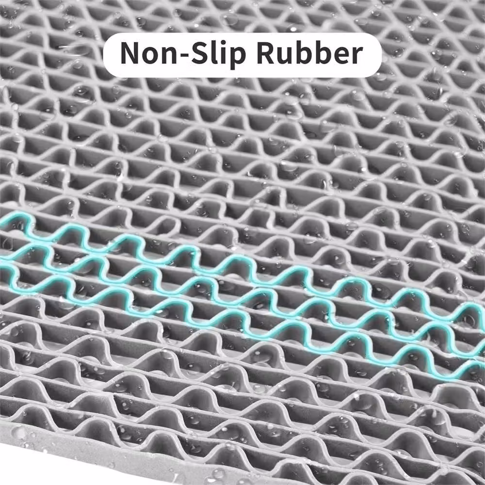 SPETLEK Non Slip Grey Rubber Drainage Floor Mat, Diameter: 100 cm – 3