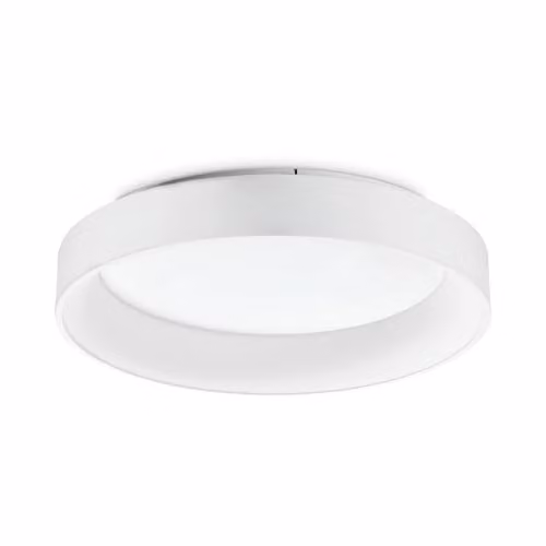Ideal Lux Ziggy Round 60cm Integrated LED Semi Flush Ceiling Light, White, 3000K Warm White