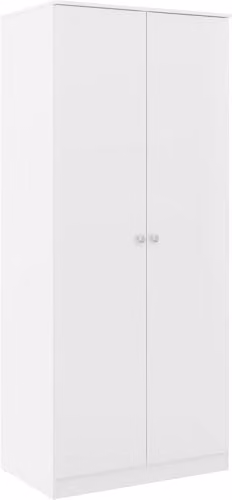 Seconique Denver 2 Door White Gloss Wardrobe with Full Hanging Space, W/D/H: 75 x 48 x 175 cm – 1