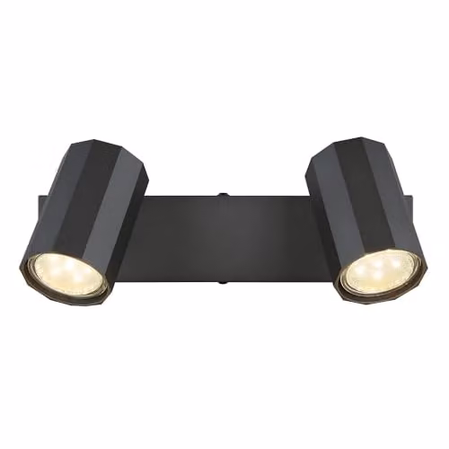 Globo Lighting James Twin Ceiling Spotlight, Grey, Adjustable Metal, 2x GU10, W/D/H: 26 x 6 x 14.5 cm – 4