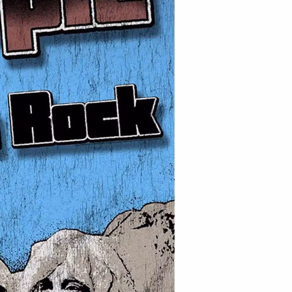 Deep Purple In Rock Retro Graphic Textile Poster in Grey and Blue – 2