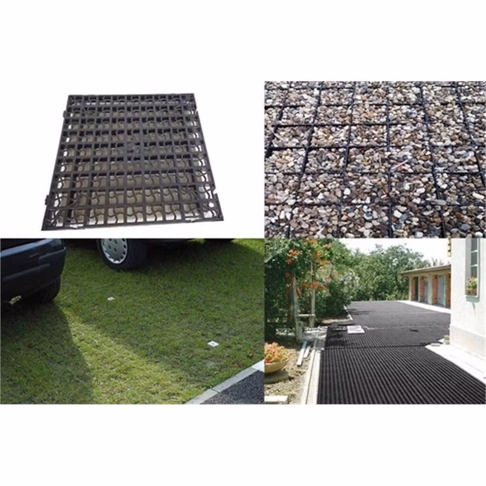 Nordara Set of 8 Black Plastic Grass Grid Gravel Protector Mats – 3