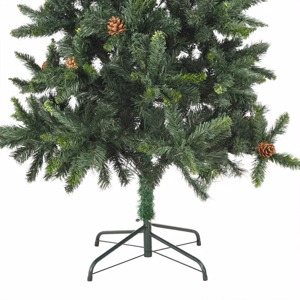 Berkfield Home Artificial Pre-lit Christmas Tree with Ball Set in Green, 210 cm, featuring Warm White LED Lights – 2