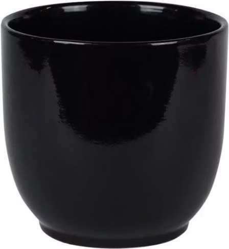 KDMD Glossy Black Ceramic Hortus Square Tabletop Pot, 2 Pack, W/D/H: 15.5 x 15.5 x 15 cm – 1