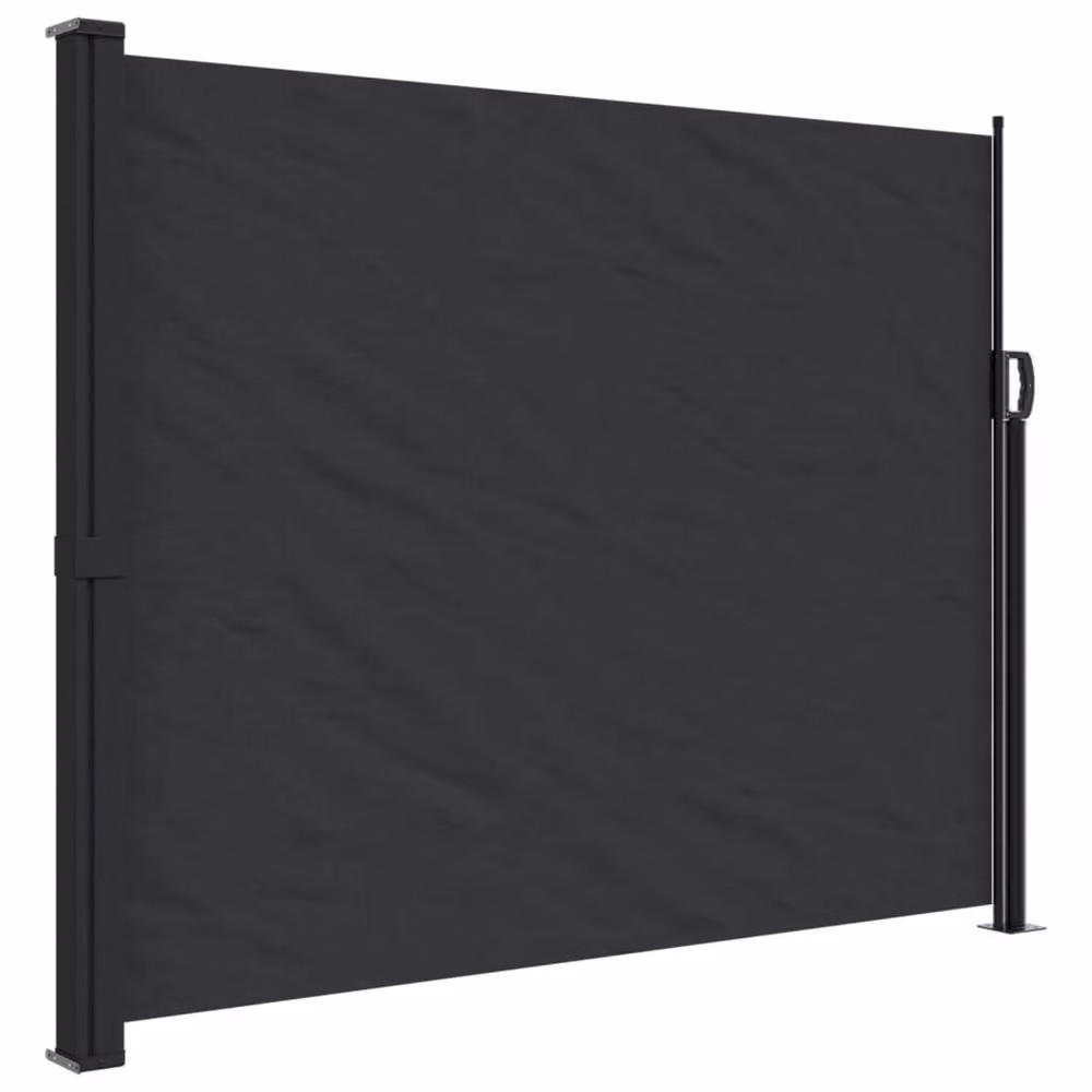 Berkfield Home Retractable Side Awning in Black, Wall-Mounted Polyester, W/H: 500 x 160 cm – 2