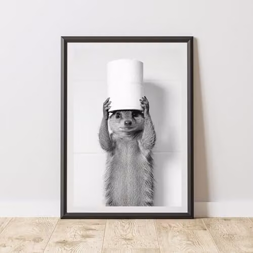 60 Second Makeover Mongoose Toilet Roll Animal Print Paper Poster, A4