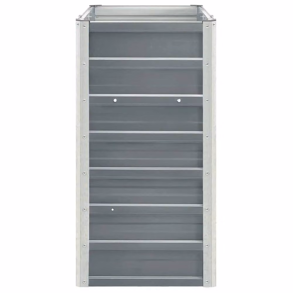 Berkfield Home Garden Galvanised Steel Raised Bed in Grey, W/D/H: 240 x 40 x 77 cm – 3
